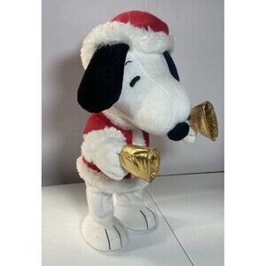 Hallmark Snoopy 2011 Peanuts 14" Plush Bell Ringer Christmas Animated